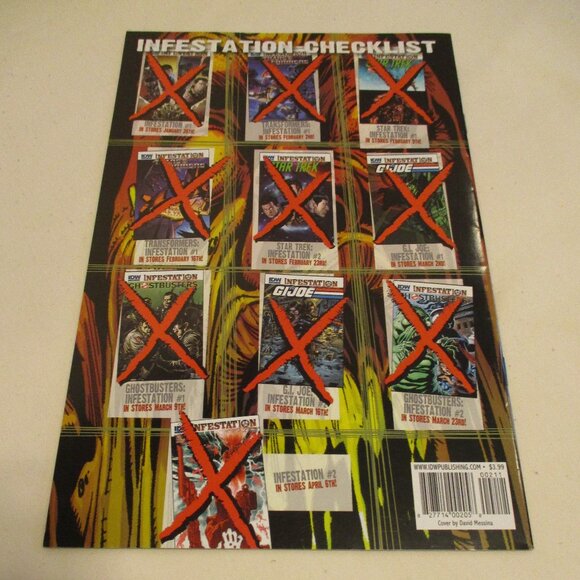 IDW Infestation #1 & 2 Small Black White Blue Graphic Comic Book Bundle - Picture 7 of 7